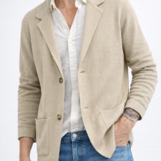 Giacca cardigan beige