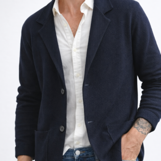 Giacca cardigan blu navy
